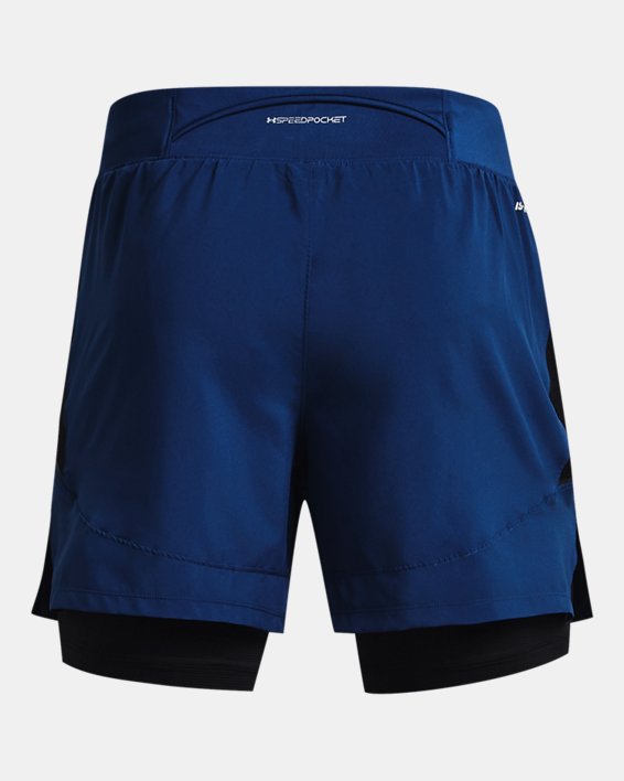 Men's UA Launch Elite 2-in-1 5'' Shorts in Blue image number 7